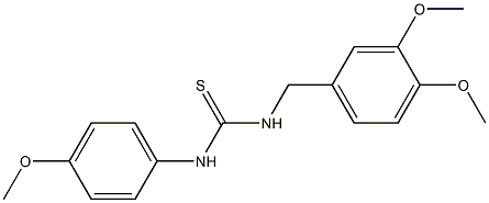 N-(3,4-dimethoxybenzyl)-N'-(4-methoxyphenyl)thiourea 结构式