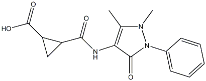 2-{[(1,5-dimethyl-3-oxo-2-phenyl-2,3-dihydro-1H-pyrazol-4-yl)amino]carbonyl}cyclopropanecarboxylic acid|