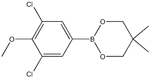 2-(3,5-Dichloro-4-methoxyphenyl)-5,5-dimethyl-1,3,2-dioxaborinane 化学構造式