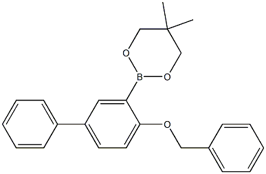 2-(4-Benzyloxybiphenyl-3-yl)-5,5-dimethyl-1,3,2-dioxaborinane 化学構造式