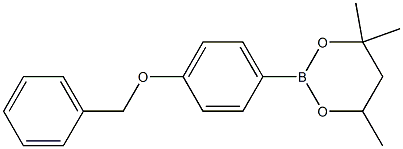 2-(4-Benzyloxyphenyl)-4,4,6-trimethyl-1,3,2-dioxaborinane,,结构式