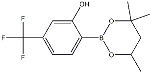 5-(Trifluoromethyl)-2-(4,4,6-trimethyl-1,3,2-dioxaborinan-2-yl)phenol Structure