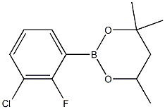 2-(3-Chloro-2-fluorophenyl)-4,4,6-trimethyl-1,3,2-dioxaborinane 结构式