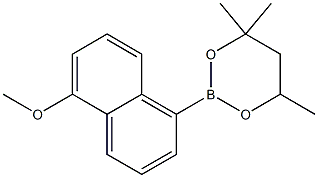 2-(5-Methoxynaphthalen-1-yl)-4,4,6-trimethyl-1,3,2-dioxaborinane Structure