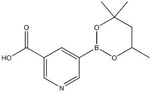 5-(4,4,6-Trimethyl-1,3,2-dioxaborinan-2-yl)-nicotinic acid,,结构式