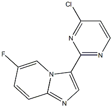 3-(4-chloropyrimidin-2-yl)-6-fluoroimidazo[1,2-a]pyridine,,结构式