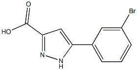 5-(3-溴苯基)-1H-吡唑-3-羧酸,,结构式