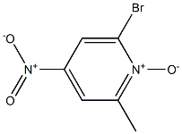 6-溴-2-甲基-4-硝基吡啶-N-氧化物,,结构式