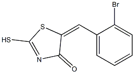 (5E)-5-(2-bromobenzylidene)-2-mercapto-1,3-thiazol-4(5H)-one,,结构式