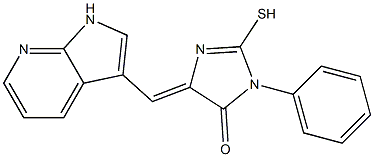 (5Z)-2-mercapto-3-phenyl-5-(1H-pyrrolo[2,3-b]pyridin-3-ylmethylene)-3,5-dihydro-4H-imidazol-4-one|