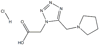 [5-(pyrrolidin-1-ylmethyl)-1H-tetrazol-1-yl]acetic acid hydrochloride Struktur