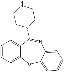 11-piperazin-1-yldibenzo[b,f][1,4]oxazepine 化学構造式