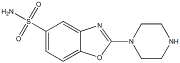 2-piperazin-1-yl-1,3-benzoxazole-5-sulfonamide 化学構造式