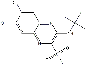 6,7-Dichloro-2-methylsulfonyl-3-N-tert-butylaminoquinoxaline Structure