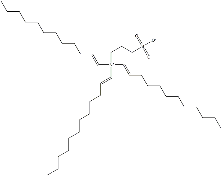 N,N-ジ(1-ドデセニル)-N-(3-スルホナトプロピル)-1-ドデセン-1-アミニウム 化学構造式