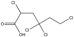 2,4,4,6-Tetrachlorohexanoic acid Struktur