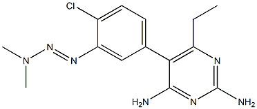 5-(3-Dimethylaminoazo-4-chlorophenyl)-6-ethylpyrimidine-2,4-diamine,,结构式