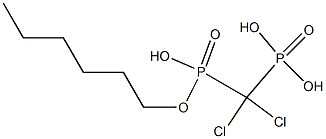 (Dihydroxyphosphinyldichloromethyl)phosphonic acid hexyl ester|
