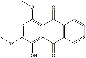 2,4-Dimethoxy-1-hydroxy-9,10-anthraquinone Struktur