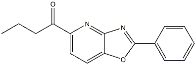 2-(フェニル)-5-ブタノイルオキサゾロ[4,5-b]ピリジン 化学構造式