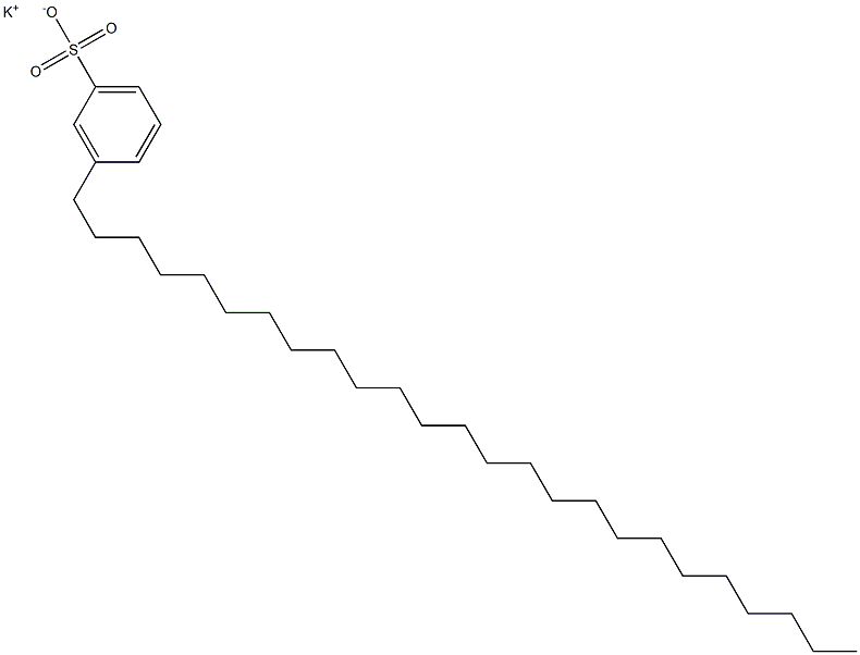 3-ペンタコシルベンゼンスルホン酸カリウム 化学構造式