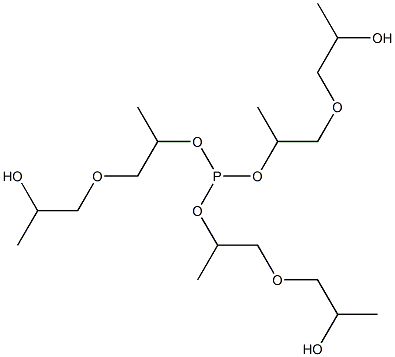 Tris[(5-hydroxy-1-methyl-3-oxahexane-1-yl)oxy]phosphine Structure