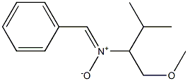 N-(1-メトキシメチル-2-メチルプロピル)フェニルメタンイミンN-オキシド 化学構造式