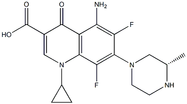 5-Amino-1-cyclopropyl-6,8-difluoro-1,4-dihydro-7-[(3S)-3-methyl-1-piperazinyl]-4-oxoquinoline-3-carboxylic acid