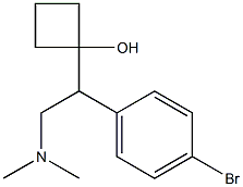 1-[1-(4-Bromophenyl)-2-dimethylaminoethyl]cyclobutanol,,结构式