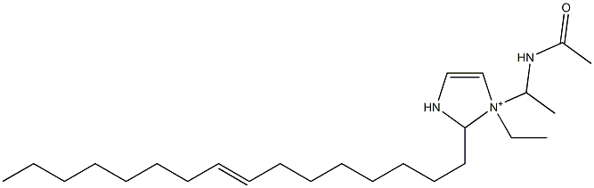 1-[1-(アセチルアミノ)エチル]-1-エチル-2-(8-ヘキサデセニル)-4-イミダゾリン-1-イウム 化学構造式