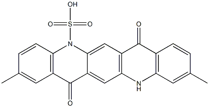 5,7,12,14-Tetrahydro-2,10-dimethyl-7,14-dioxoquino[2,3-b]acridine-5-sulfonic acid Structure