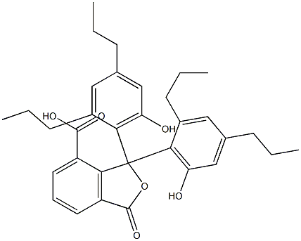 1,3-Dihydro-1,1-bis(6-hydroxy-2,4-dipropylphenyl)-3-oxoisobenzofuran-7-carboxylic acid 结构式