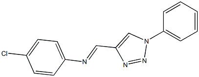 1-Phenyl-4-[[(4-chlorophenyl)imino]methyl]-1H-1,2,3-triazole Structure