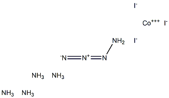 Azidopentamminecobalt(III) iodide,,结构式