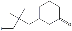 3-(3-Iodo-2,2-dimethylpropyl)cyclohexan-1-one Structure