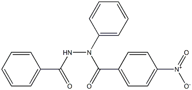 N'-ベンゾイル-N-フェニル-4-ニトロ安息香酸ヒドラジド 化学構造式