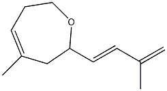 2,3,6,7-Tetrahydro-4-methyl-2-(3-methyl-1,3-butadien-1-yl)oxepin Structure