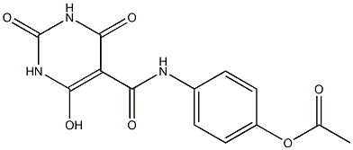 1,2,3,4-Tetrahydro-6-hydroxy-2,4-dioxo-N-(4-acetoxyphenyl)pyrimidine-5-carboxamide,,结构式
