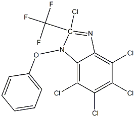 7-Trichlorophenoxy-2-trifluoromethyl-dichlorobenzimidazole,,结构式