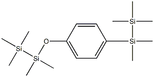 1-(Pentamethyldisilanyloxy)-4-(pentamethyldisilanyl)benzene Struktur