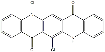 6,12-ジクロロ-5,12-ジヒドロキノ[2,3-b]アクリジン-7,14-ジオン 化学構造式
