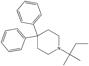 4,4-ジフェニル-1-tert-ペンチルピペリジン 化学構造式