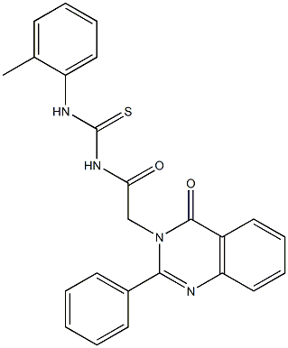 1-[(4-Oxo-2-phenyl-3,4-dihydroquinazolin-3-yl)acetyl]-3-(o-tolyl)thiourea Structure