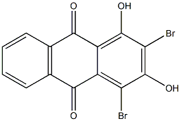 2,4-Dibromo-1,3-dihydroxy-9,10-anthraquinone Struktur