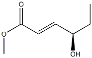 (2E,4R)-4-Hydroxy-2-hexenoic acid methyl ester Structure