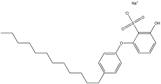 3-Hydroxy-4'-dodecyl[oxybisbenzene]-2-sulfonic acid sodium salt 结构式