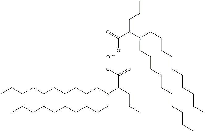 Bis[2-(didecylamino)valeric acid]calcium salt Struktur