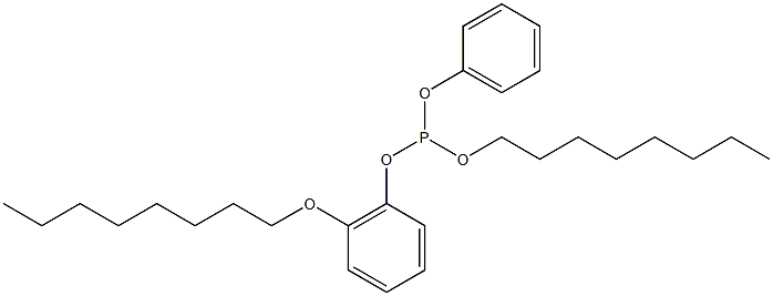 Phosphorous acid 6-(octyloxy)octyldiphenyl ester Struktur