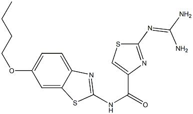 2-(Diaminomethyleneamino)-N-(6-butoxy-2-benzothiazolyl)thiazole-4-carboxamide