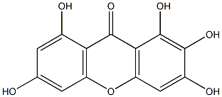 1,2,3,6,8-Pentahydroxyxanthone,,结构式